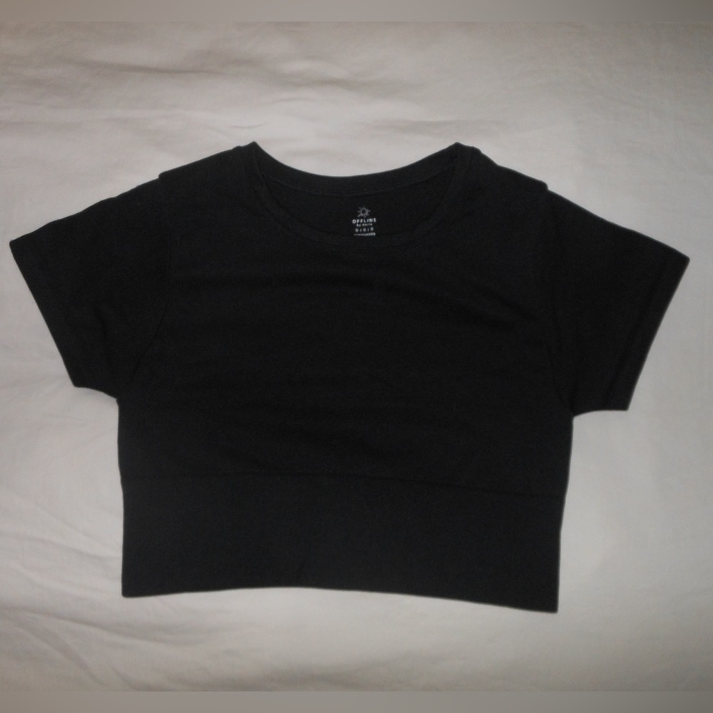 Aerie Black Crew Neck Top